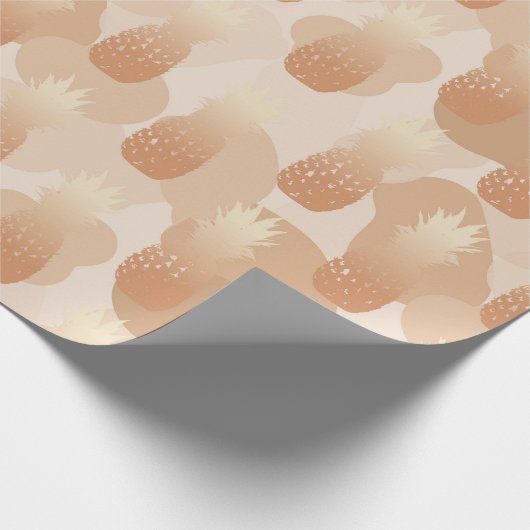 Golden Pineapples Pattern Geschenkpapier (Ecke)