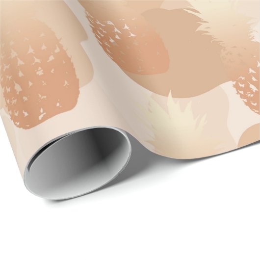 Golden Pineapples Pattern Geschenkpapier (Rolleneckpunkt)