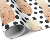 Golden Pineapples Pattern Tropical Geschenkpapier (Rolleneckpunkt)