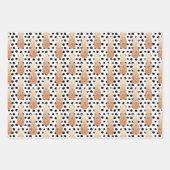 Golden Pineapples Pattern Tropical Geschenkpapier Set (Vorderseite)
