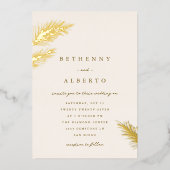 Golden Pines Foil Einladung (Vorderseite)