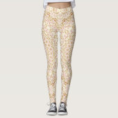 Golden Pink Abstract Mandala Pattern Leggings (Vorderseite)