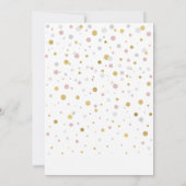 Golden & Pink Balloons Moderne Erwachsene Geburtst Einladung (Rückseite)