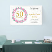 Golden Pink Blumenzeremonie zum 50. Jubiläum Banner (Messeveranstaltung)