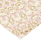 Golden Pink Mandala Radiant Geometric Sunburst Großer Tischläufer (Ecke)