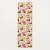 Golden & Pink Pumpkins Falldesign Yogamatte (Rückseite)