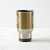 Golden Pinstripe Monogram Tasse (Mittel)