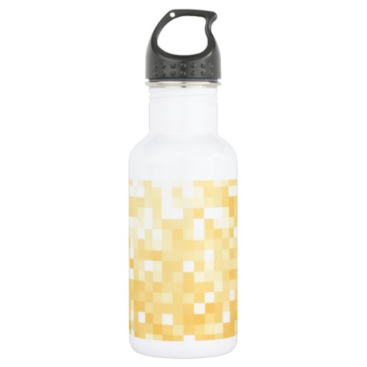 Golden Pixel Sparkle Edelstahlflasche (Vorderseite)