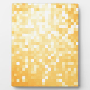 Golden Pixel Sparkle Fotoplatte