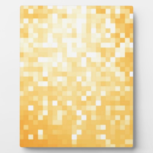 Golden Pixel Sparkle Fotoplatte (Vorderseite)