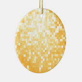 Golden Pixel Sparkle Keramikornament (Rechts)