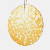 Golden Pixel Sparkle Keramikornament (Links)