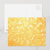 Golden Pixel Sparkle Postkarte (Vorne/Hinten)