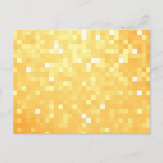Golden Pixel Sparkle Postkarte (Vorderseite)