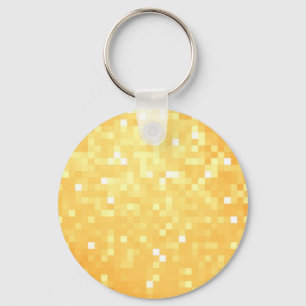 Golden Pixel Sparkle Schlüsselanhänger