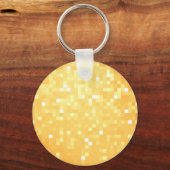 Golden Pixel Sparkle Schlüsselanhänger (Vorderseite)