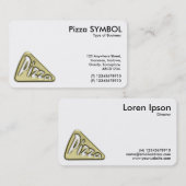 Golden Pizza Symbol Visitenkarte (Vorne/Hinten)