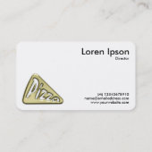 Golden Pizza Symbol Visitenkarte (Rückseite)