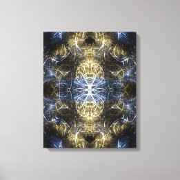 Golden Plasma Sacred Geometry Fractal Art Leinwanddruck