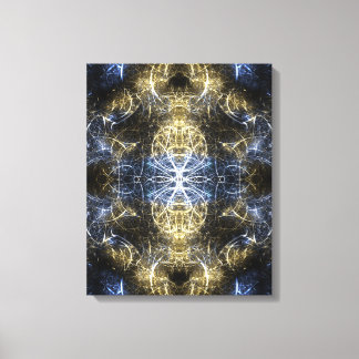 Golden Plasma Sacred Geometry Fractal Art Leinwanddruck