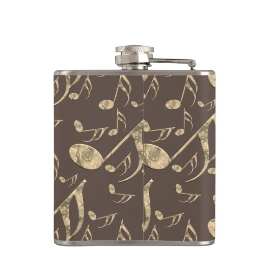 Golden Plectron - Stilvolles Design für Musikliebh Flachmann (Rückseite)