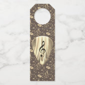 Golden Plectron - Stilvolles Design für Musikliebh Flaschenanhänger (Vorderseite)