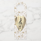 Golden Plectron - Stilvolles Design für Musikliebh Flaschenanhänger (Rückseite)