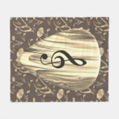 Golden Plectron - Stilvolles Design für Musikliebh Fleecedecke (Vorderseite (Horizontal))