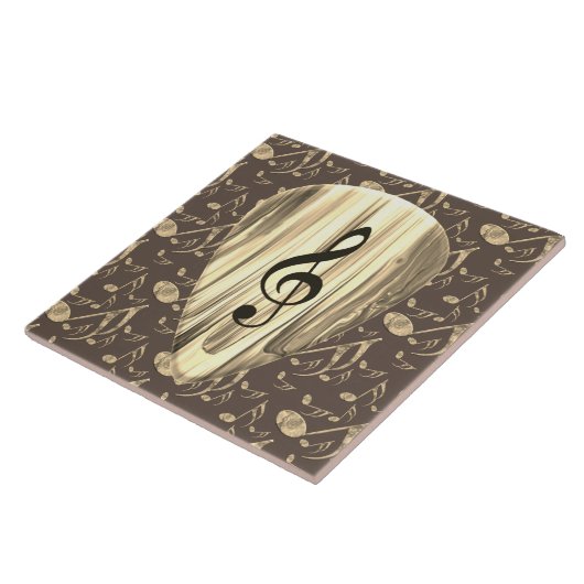 Golden Plectron - Stilvolles Design für Musikliebh Fliese (Seite)