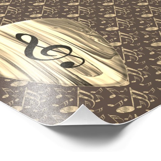 Golden Plectron - Stilvolles Design für Musikliebh Fotodruck (Ecke)