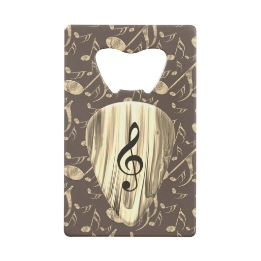Golden Plectron - Stilvolles Design für Musikliebh Geldbeutel Flaschenöffner (Vorderseite)