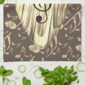 Golden Plectron - Stilvolles Design für Musikliebh Geschirrtuch (Gefaltet)