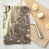 Golden Plectron - Stilvolles Design für Musikliebh Geschirrtuch (Viertel Falte)