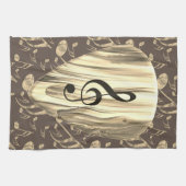 Golden Plectron - Stilvolles Design für Musikliebh Geschirrtuch (Horizontal)