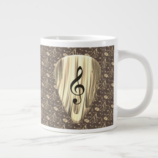 Golden Plectron - Stilvolles Design für Musikliebh Jumbo-Tasse (Rechts)
