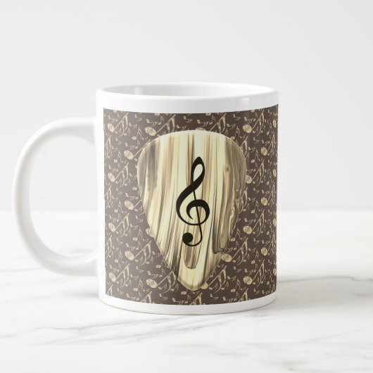 Golden Plectron - Stilvolles Design für Musikliebh Jumbo-Tasse (Links)