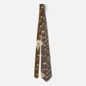 Golden Plectron - Stilvolles Design für Musikliebh Krawatte (Rückseite)