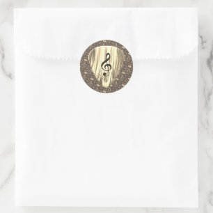 Golden Plectron - Stilvolles Design für Musikliebh Runder Aufkleber