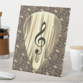 Golden Plectron - Stilvolles Design für Musikliebh Sockelschild (In Situ)