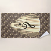 Golden Plectron - Stilvolles Design für Musikliebh Strandtuch (Vorderseite)