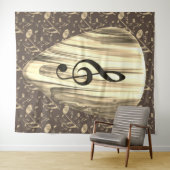 Golden Plectron - Stilvolles Design für Musikliebh Wandteppich (Beispiel (Horizontal))