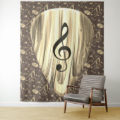 Golden Plectron - Stilvolles Design für Musikliebh Wandteppich (Beispiel)