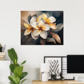 Golden Plumeria Poster (Heimbüro)