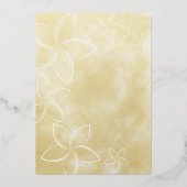 Golden Plumeria Vow Erneuerende Einladung wir noch (Rückseite)