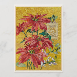 Golden Poinsettia | Blank Fine Art Christmas Feiertagskarte