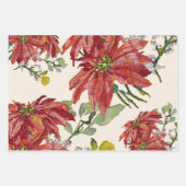Golden Poinsettia | Fine Art Christmas Red Geschenkpapier Set (Vorderseite 2)