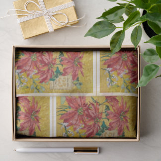 Golden Poinsettia | Fine Art Christmas Seidenpapier