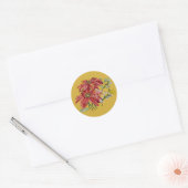 Golden Poinsettia | Fine Art Christmas Sticker (Umschlag)