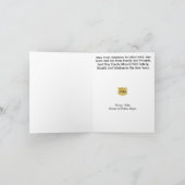 Golden Police Icon Weihnachtskarte Karte (Innenseite)