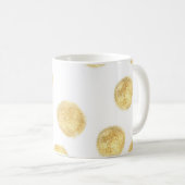 Golden Polka Dot Hand gezogen Kaffeetasse (VorderseiteRechts)